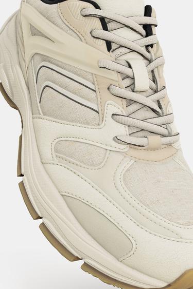 RUNNING TRAINERS - Ecru White by Zara - Image 7