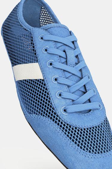 BASKETS EN RÉSILLE - Bleu de Zara - Image 5