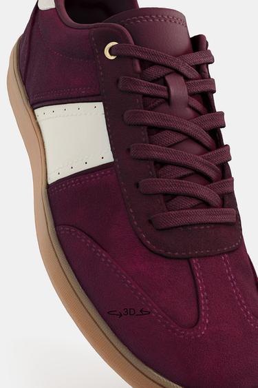 TRAINERS - Burgundy Red by Zara - Image 5