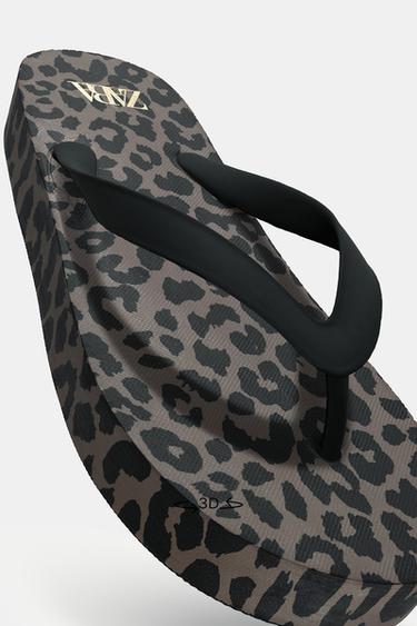 SANDALES À IMPRIMÉ ANIMALIER - Marron de Zara - Image 6
