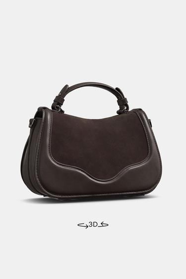 SAC BANDOULIÈRE EN CUIR - Chocolat de Zara - Image 4