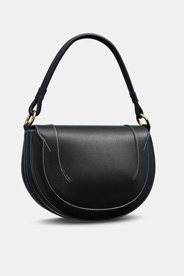 CONTRAST TOPSTITCHING CROSSBODY BAG - Black by Zara - Image 5