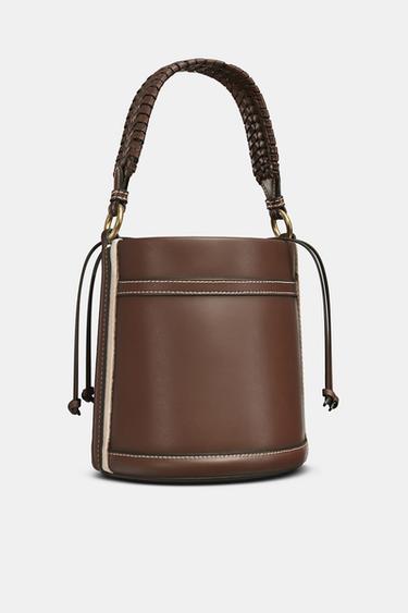 SAC SEAU DOUBLE ANSE - Marron de Zara - Image 6