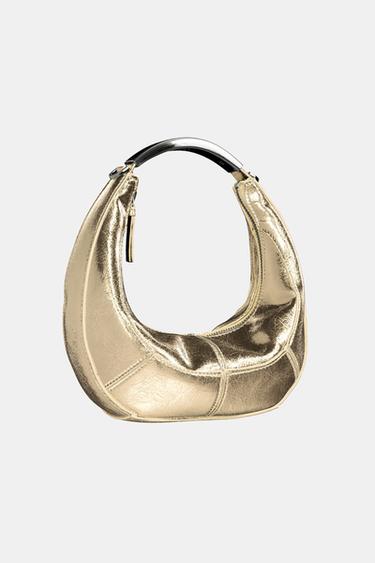 OVAL BAG WITH METAL STRAP - Golden by Zara - Image 5