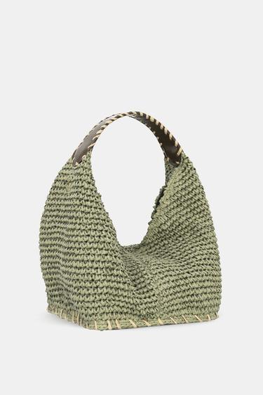 MINI SAC TOP TRESSÉ - Vert de Zara - Image 6