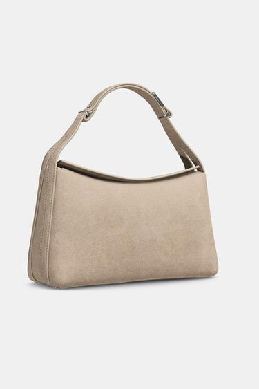 SPLIT SUEDE MINI HANDBAG - SAND/BROWN by Zara - Image 6