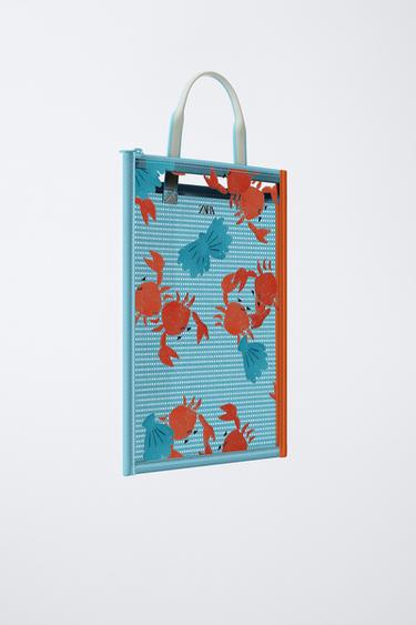 SAC EN VINYLE CRABES - Bleu de Zara - Image 1