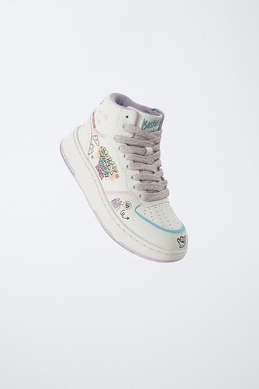 BASKETS MONTANTES GRAFFITI - Blanc de Zara - Image 1