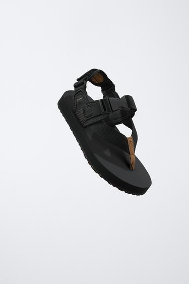 SANDALES DE BASKETS - Noir de Zara - Image 5
