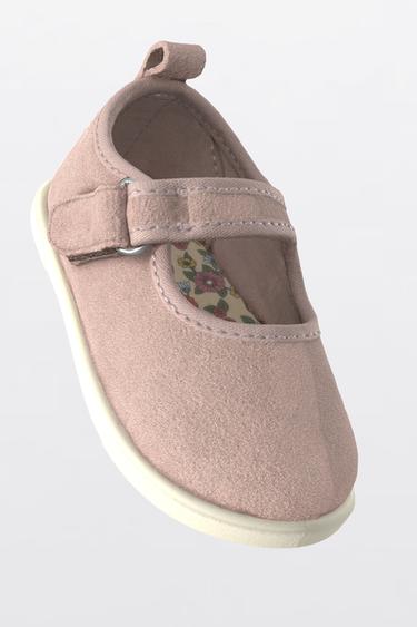 BALLERINES SPORT EN CUIR BAREFOOT - Rose de Zara - Image 1