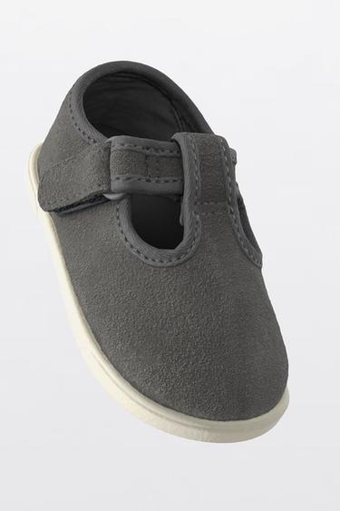 CHAUSSURES EN CUIR BAREFOOT - Gris perle de Zara - Image 1