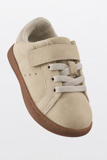 TENNIS EN CUIR BAREFOOT - Marron sable de Zara - Image 1