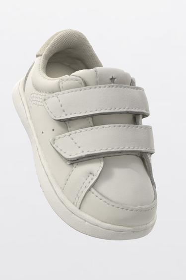 LEATHER STRAP BAREFOOT PLIMSOLLS - White by Zara - Image 1
