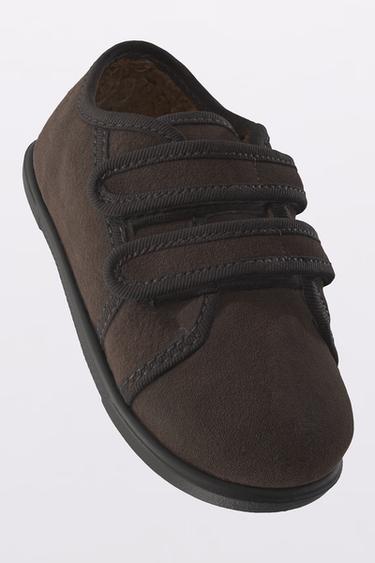 LEATHER STRAP BAREFOOT PLIMSOLLS - Brown by Zara - Image 1
