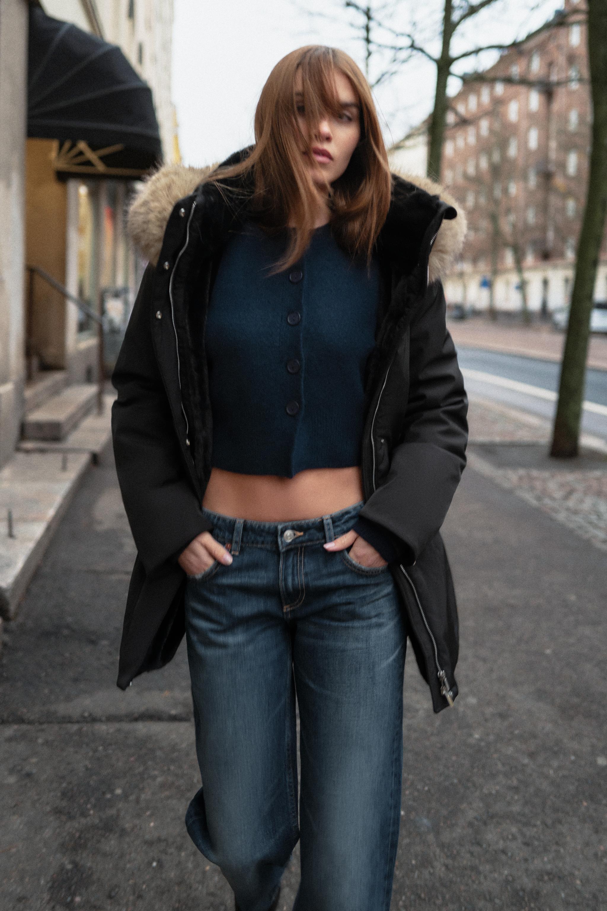 TRF WIDE-LEG LOW-RISE JEANS