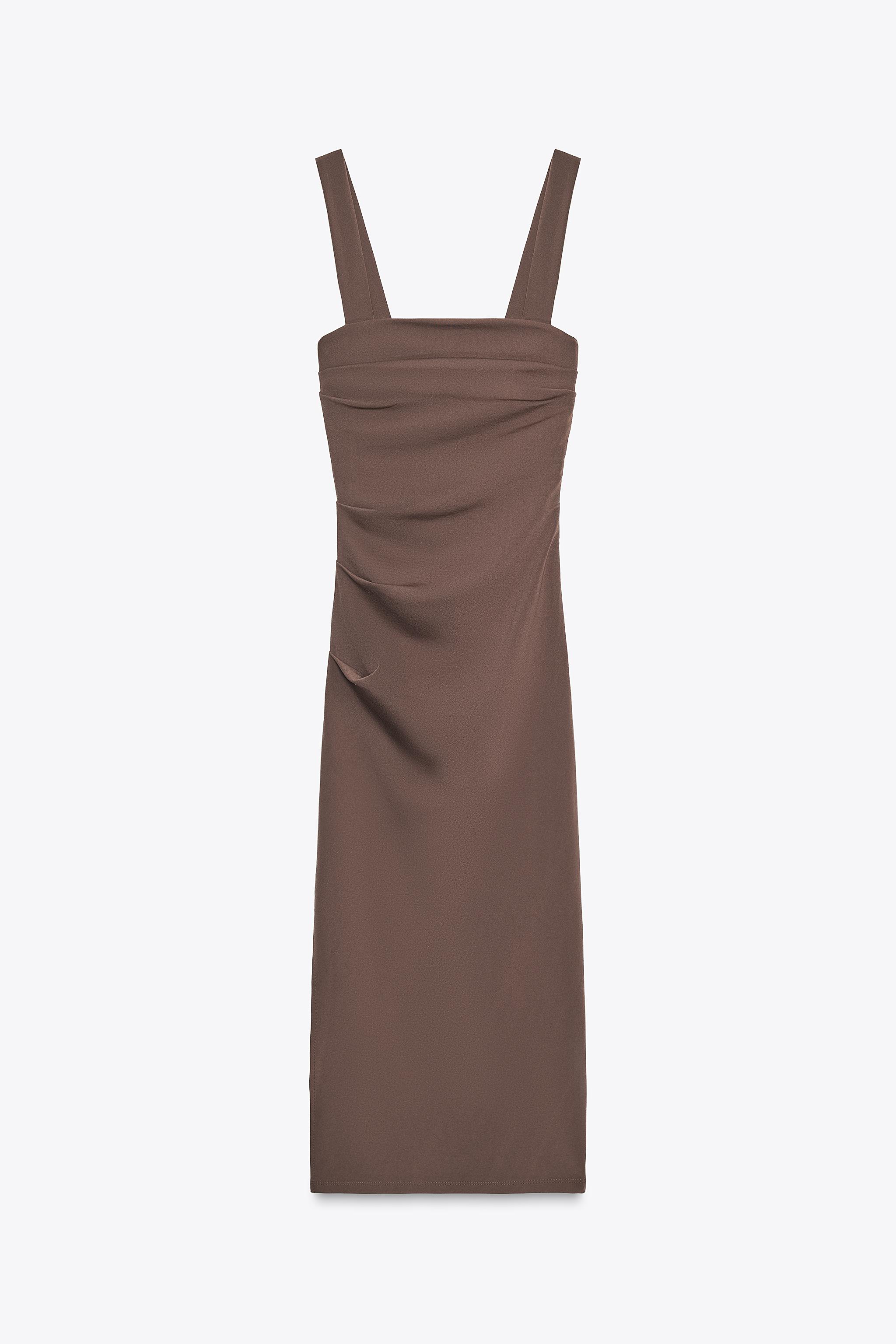 PLEATED MIDI DRESS