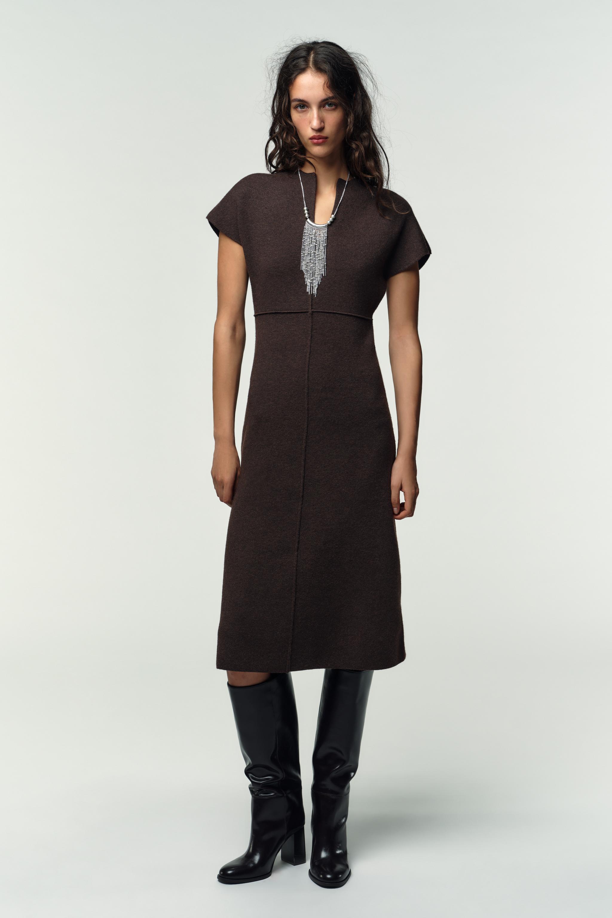 KNITTED MIDI DRESS