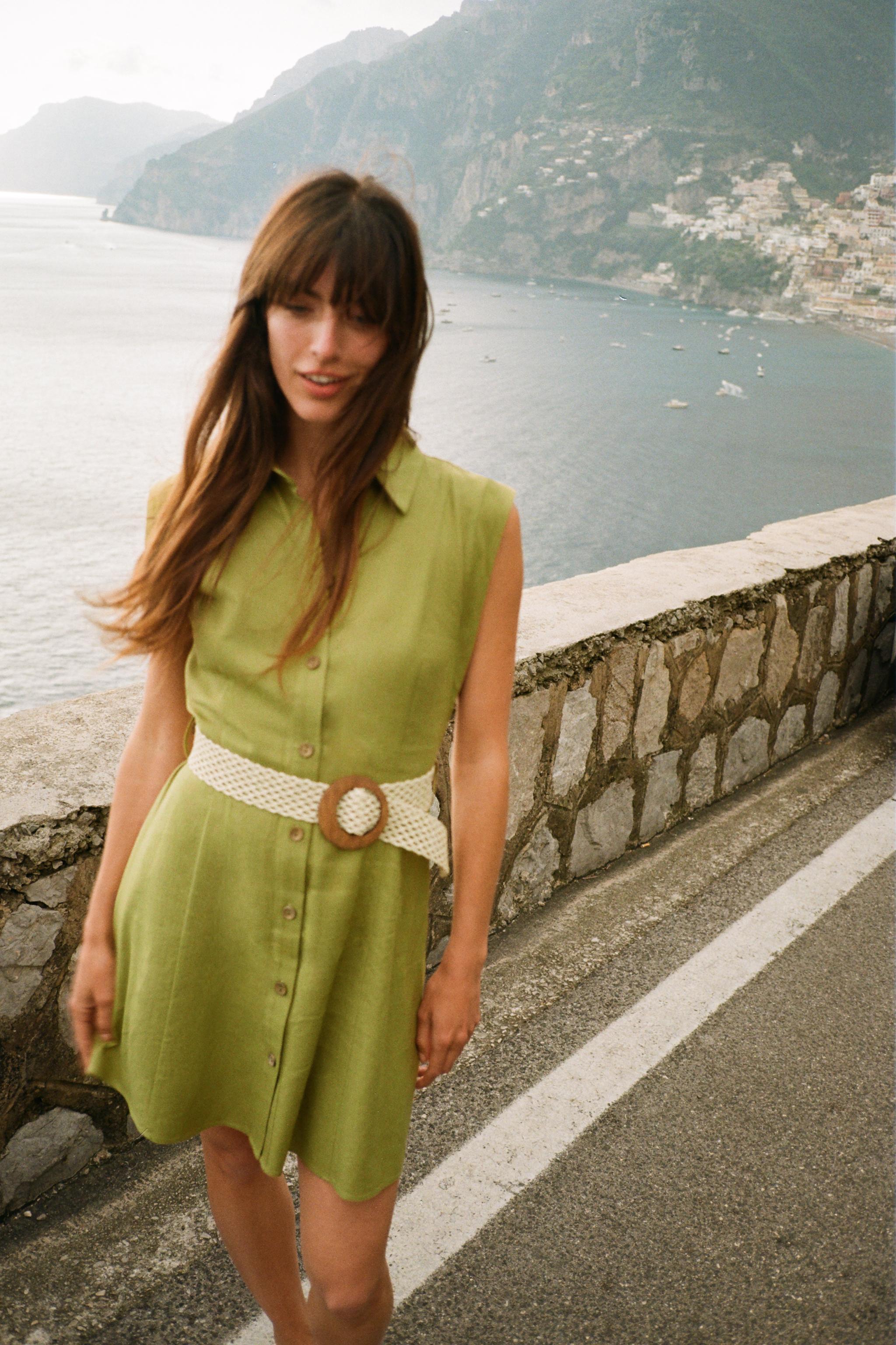 LINEN BLEND SHORT DRESS