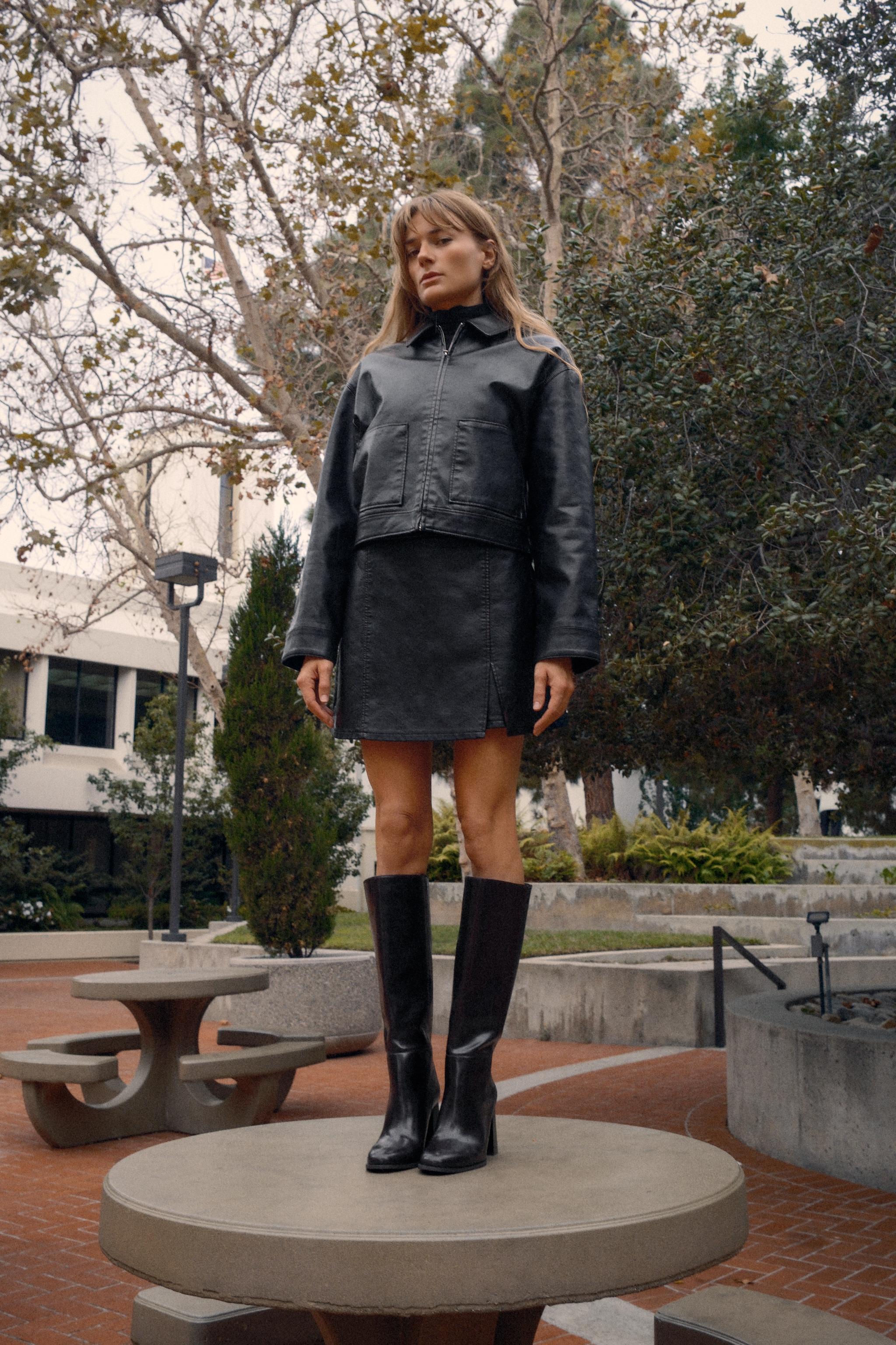 FAUX LEATHER JACKET