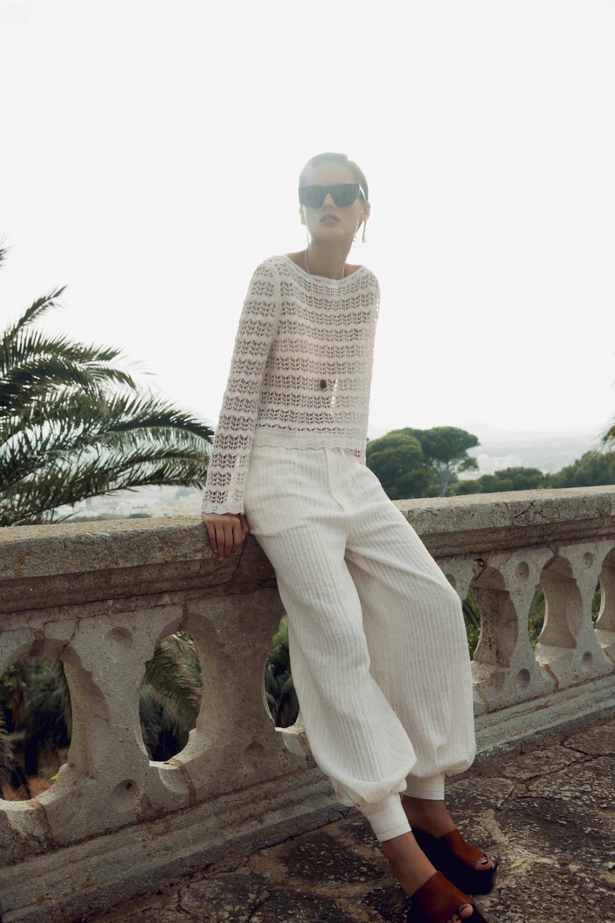 POINTELLE KNIT JUMPER