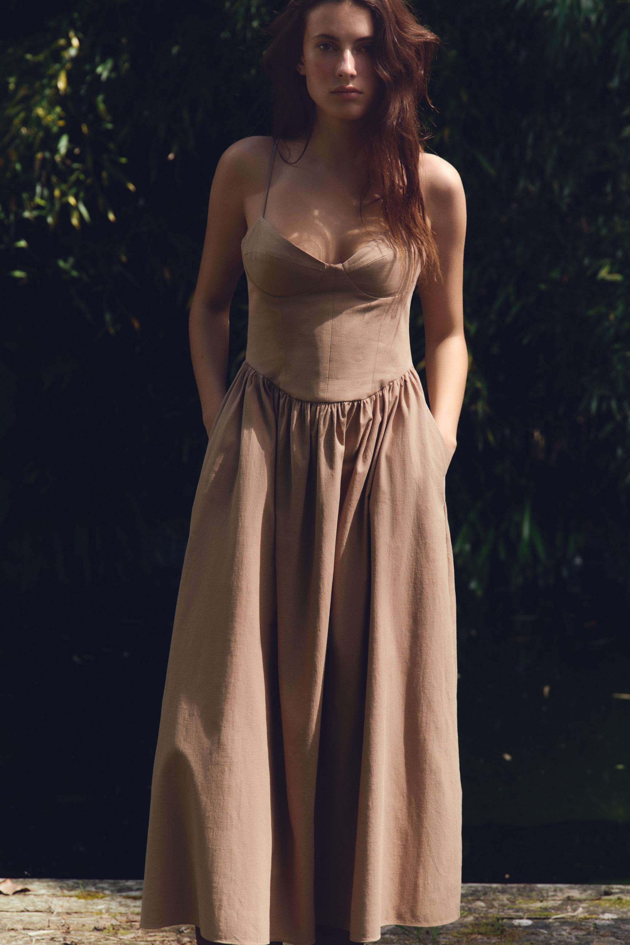 STRAPPY MIDI DRESS