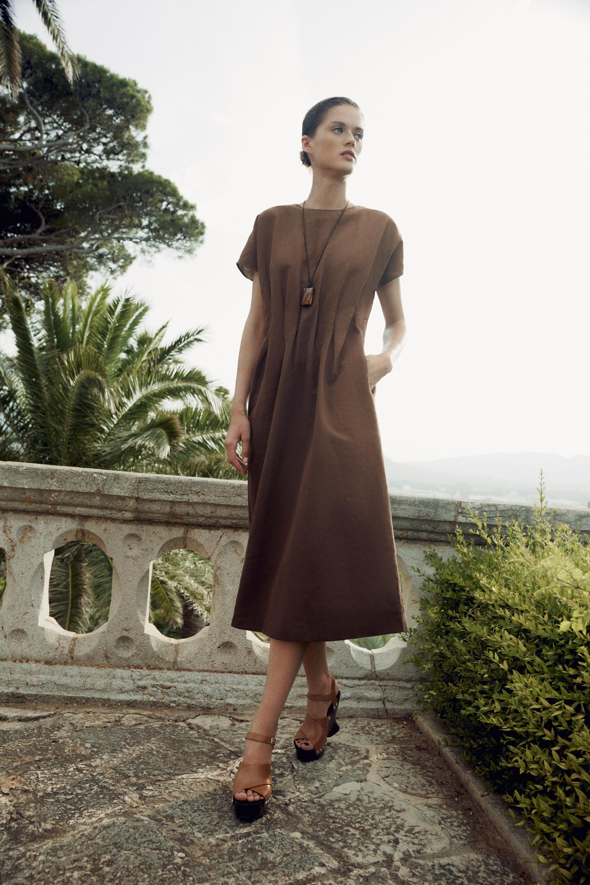 ZW COLLECTION PLEATED MIDI DRESS