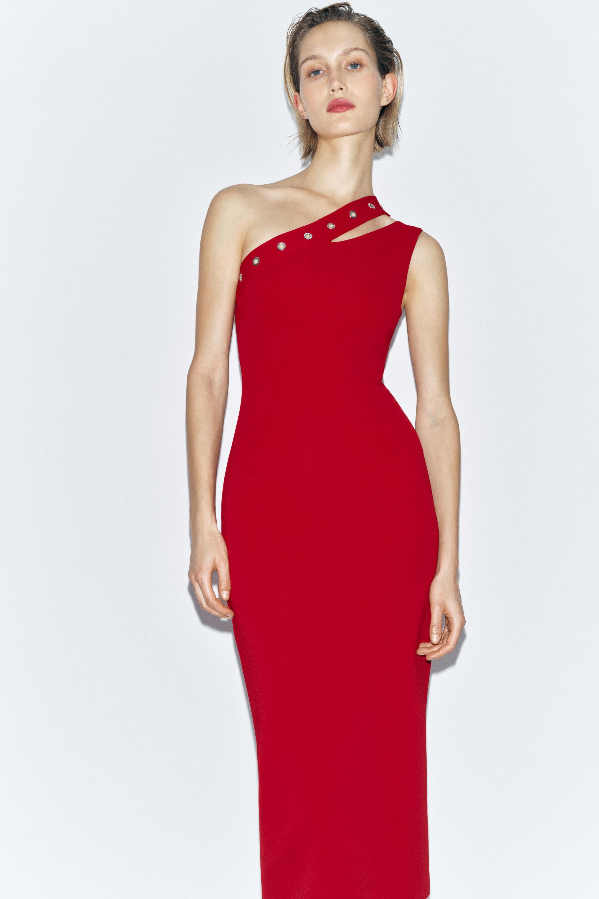 asymmetric contouring stretch dress