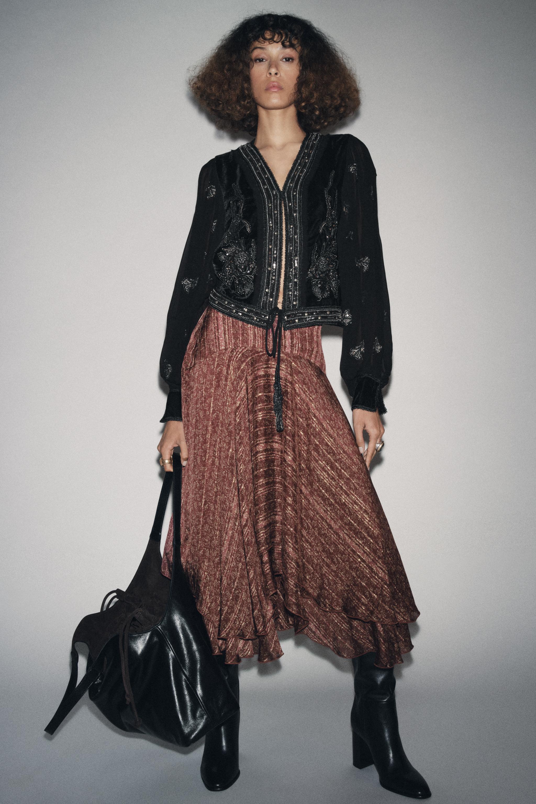 ZW COLLECTION PRINTED LONG SKIRT