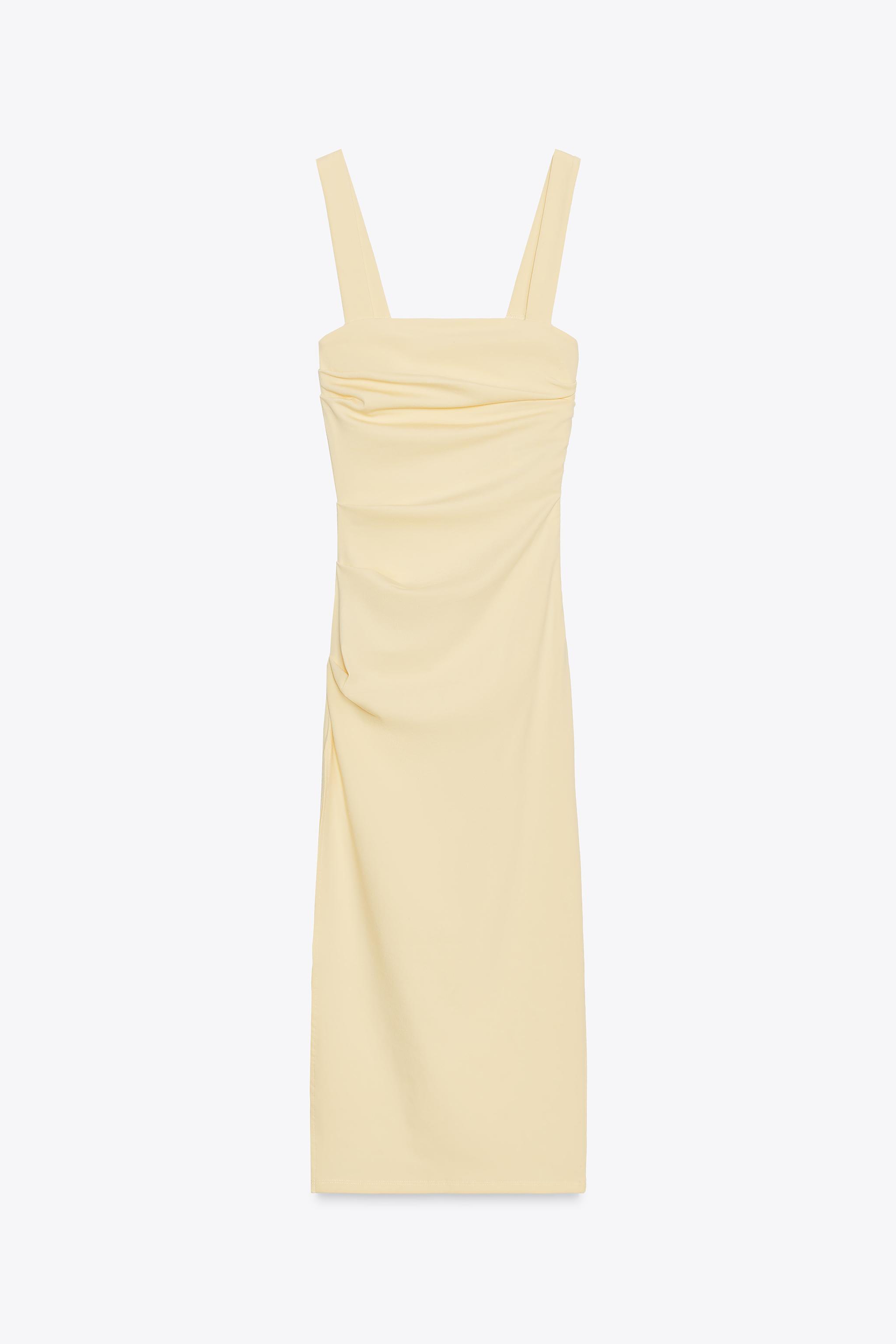 PLEATED MIDI DRESS