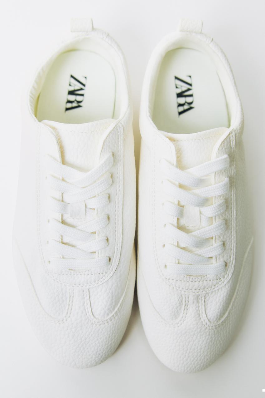 White sneakers zara woman on sale