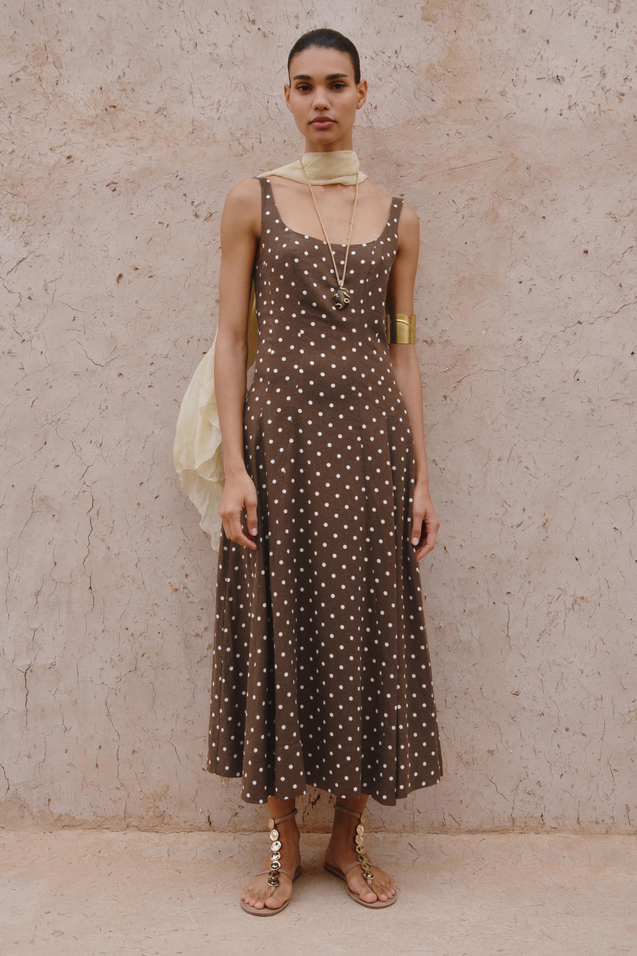 POLKA DOT MIDI DRESS
