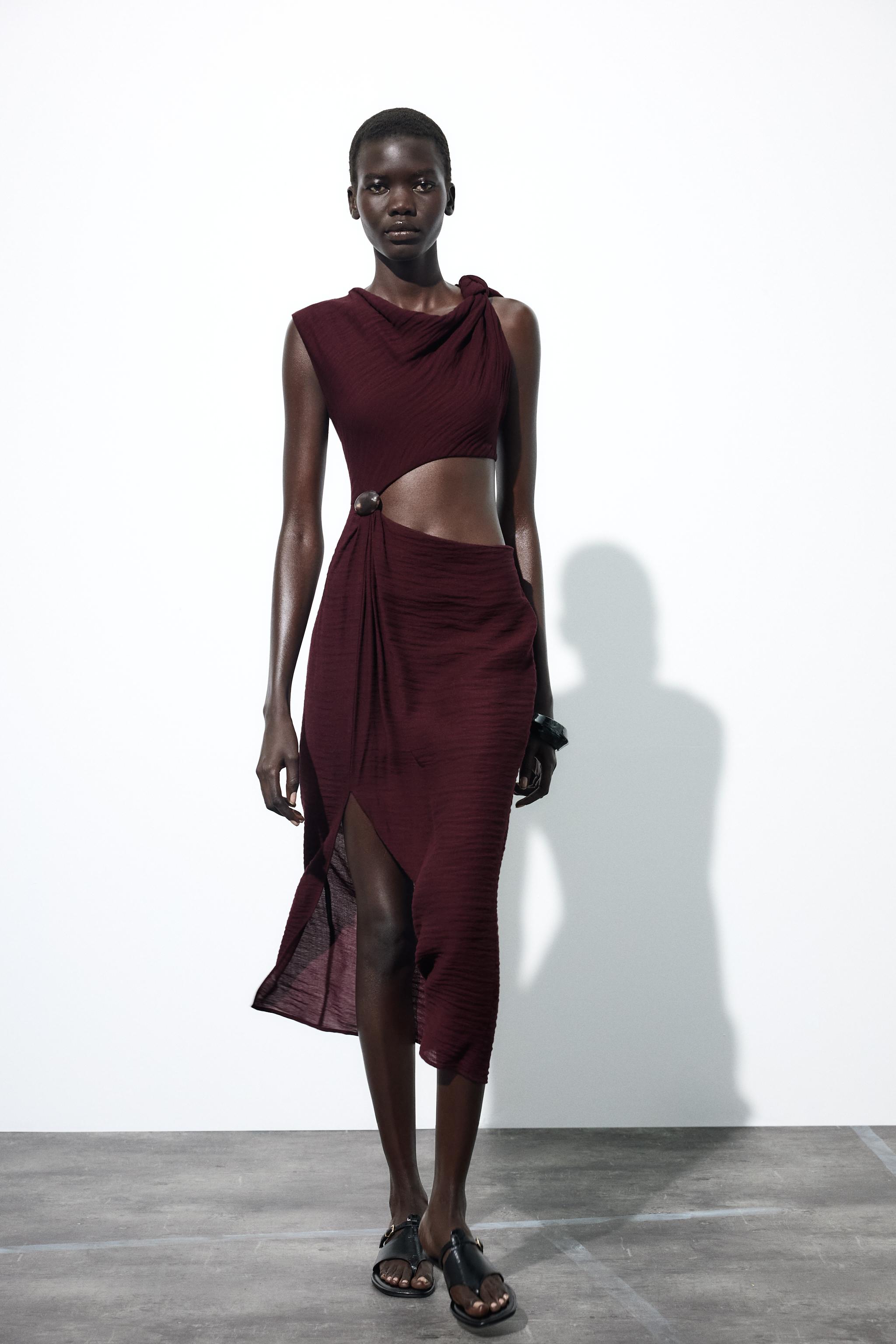 CUT-OUT MIDI DRESS