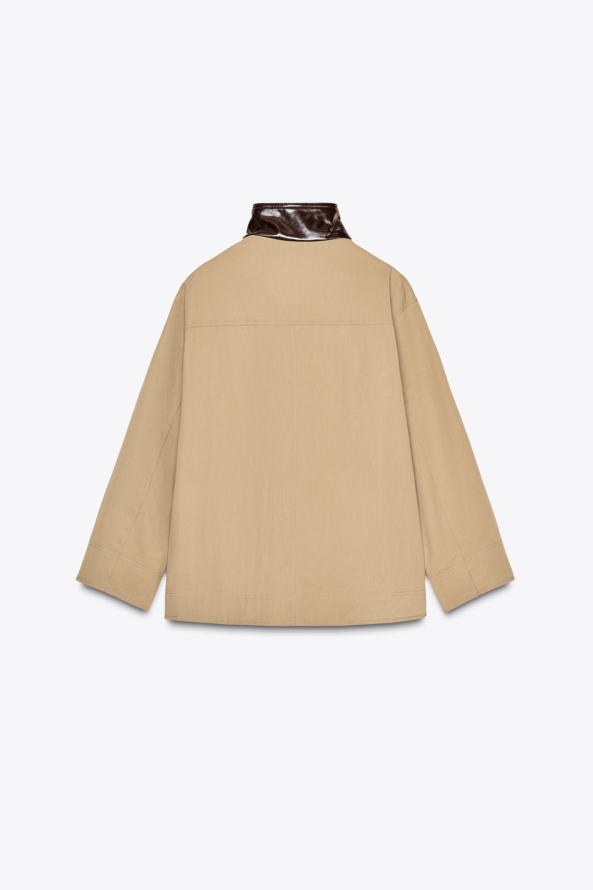ZW COLLECTION 배색 칼라 재킷 4369043 | ZARA | 페칭 FETCHING