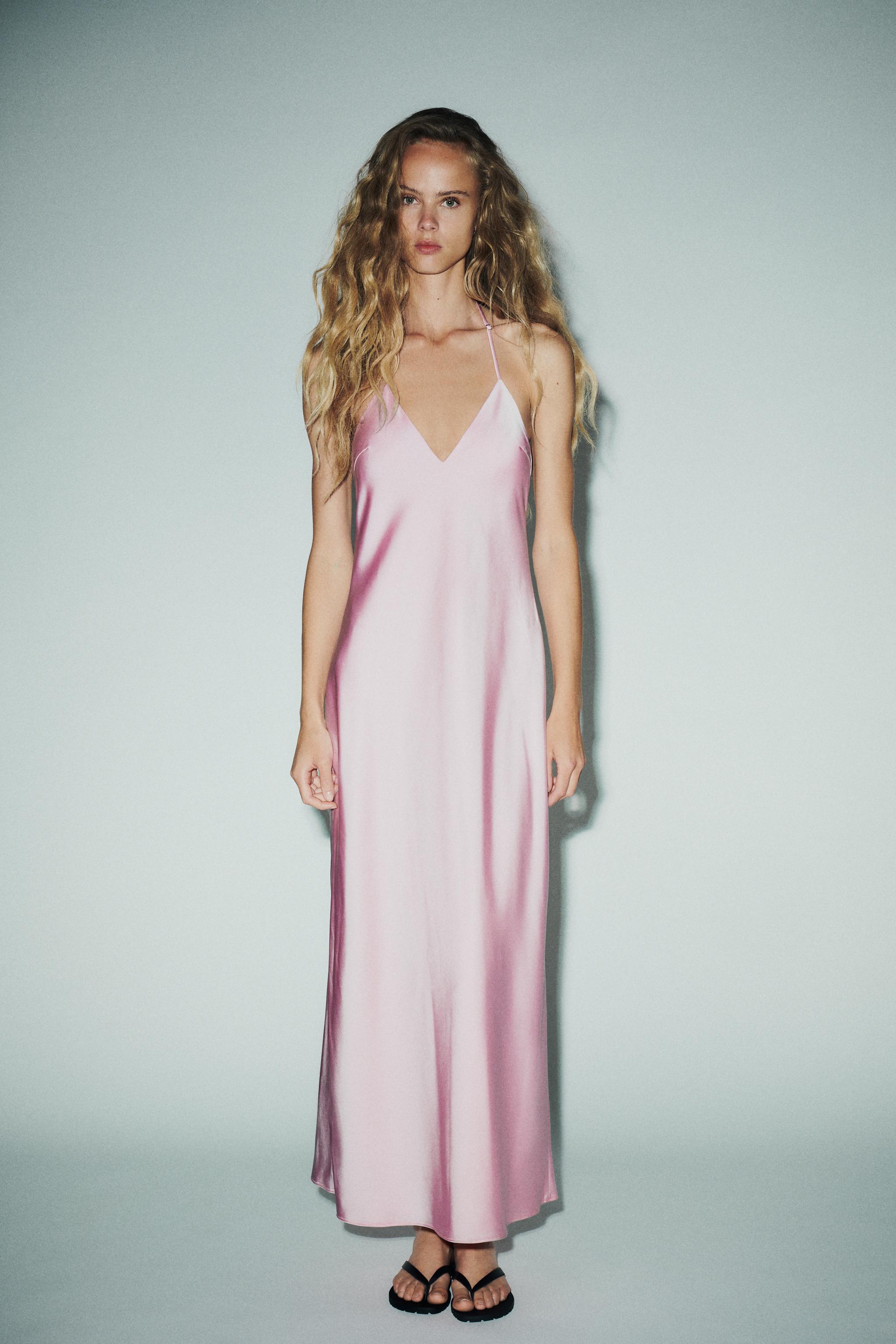 SATIN MIDI DRESS