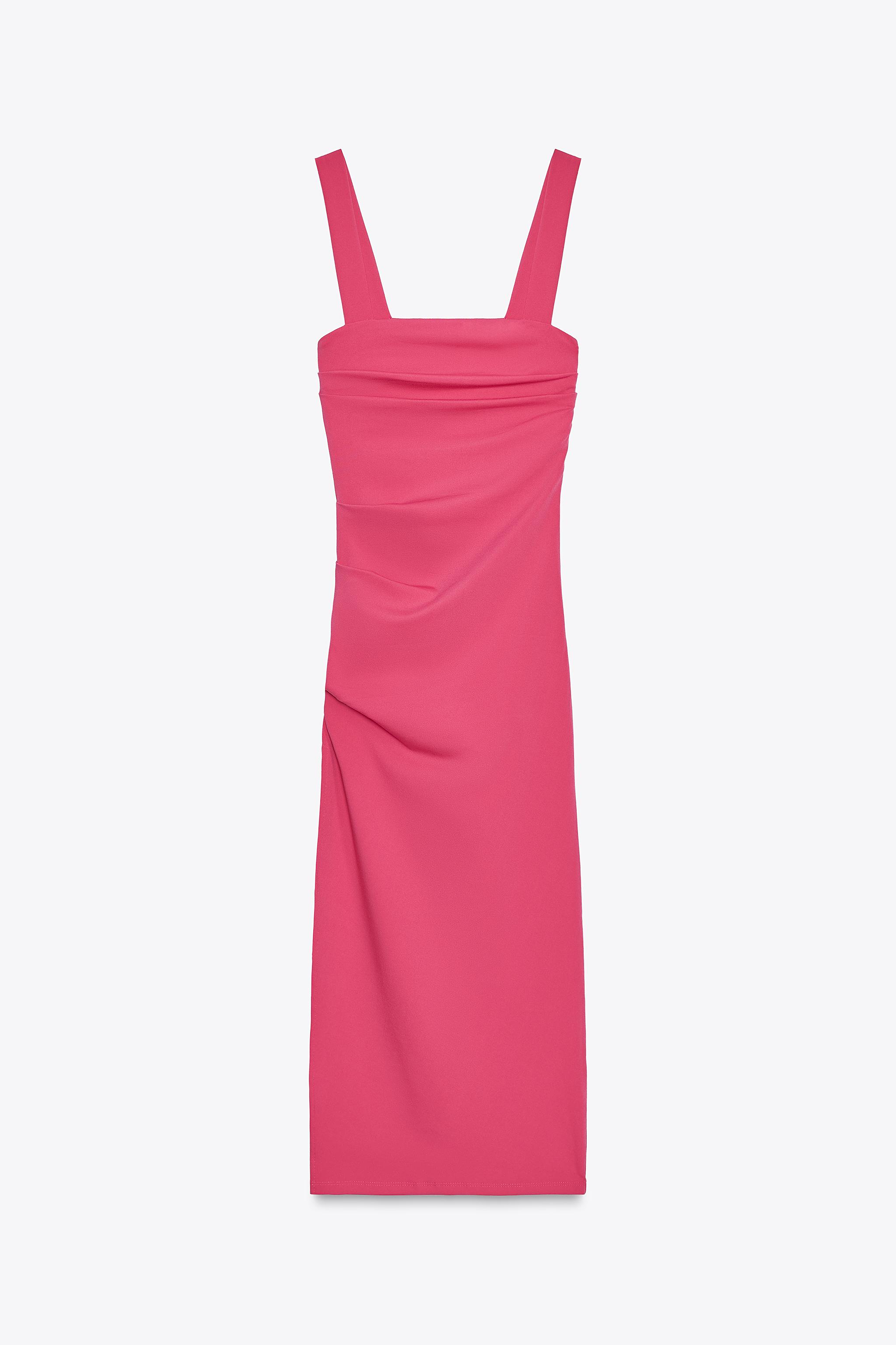 PLEATED MIDI DRESS