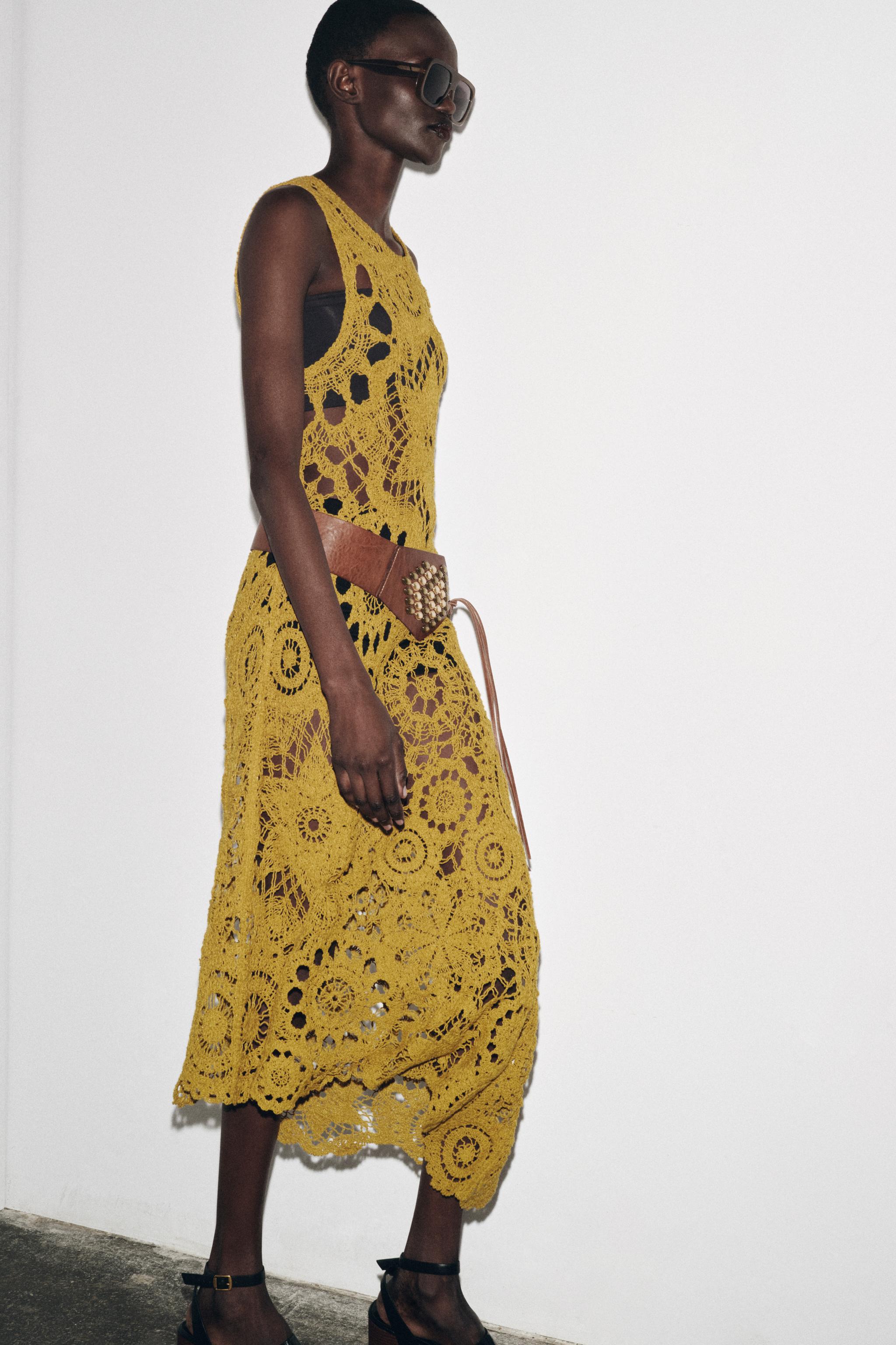 ASYMMETRIC CROCHET DRESS