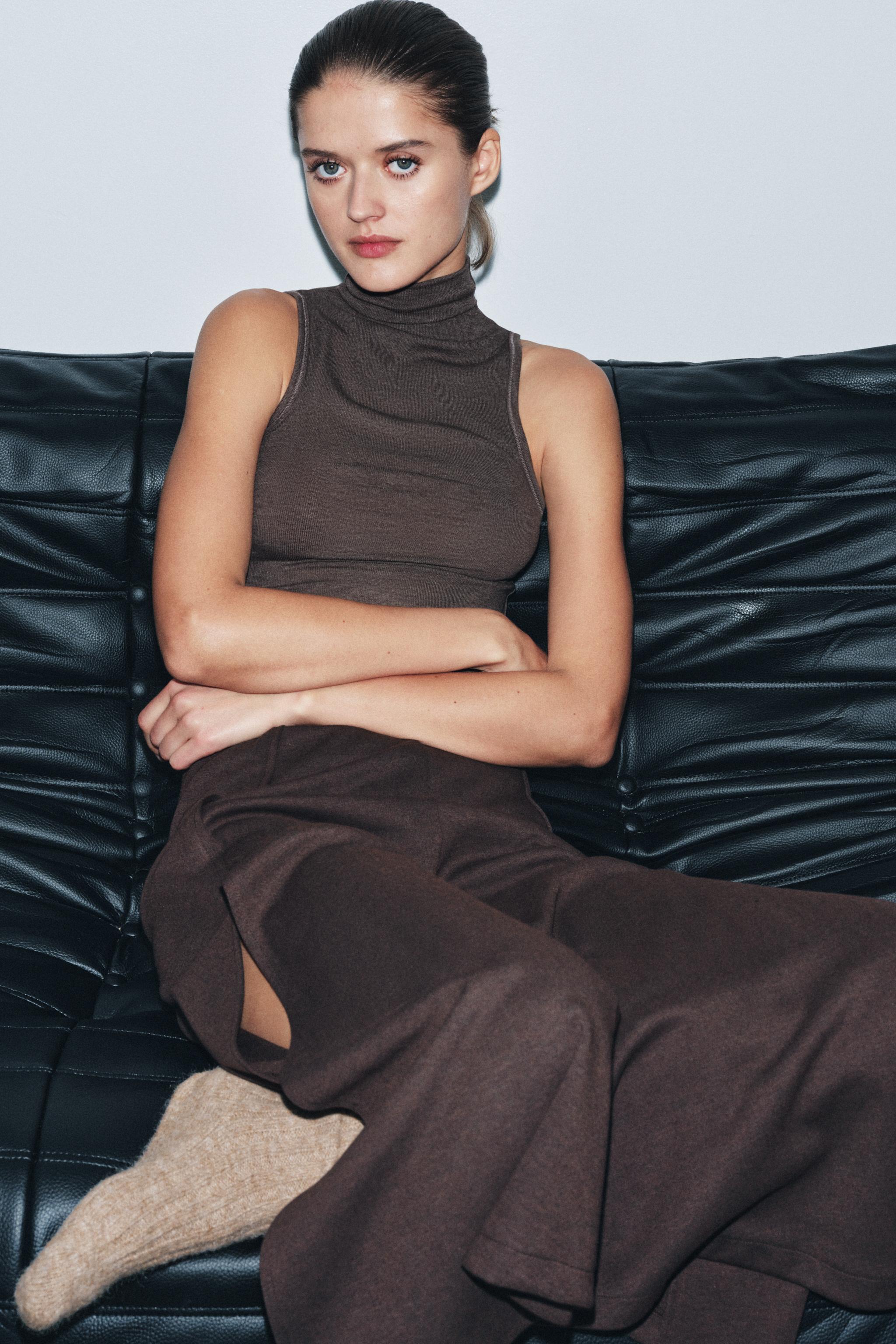 ASYMMETRIC MIDI SKIRT