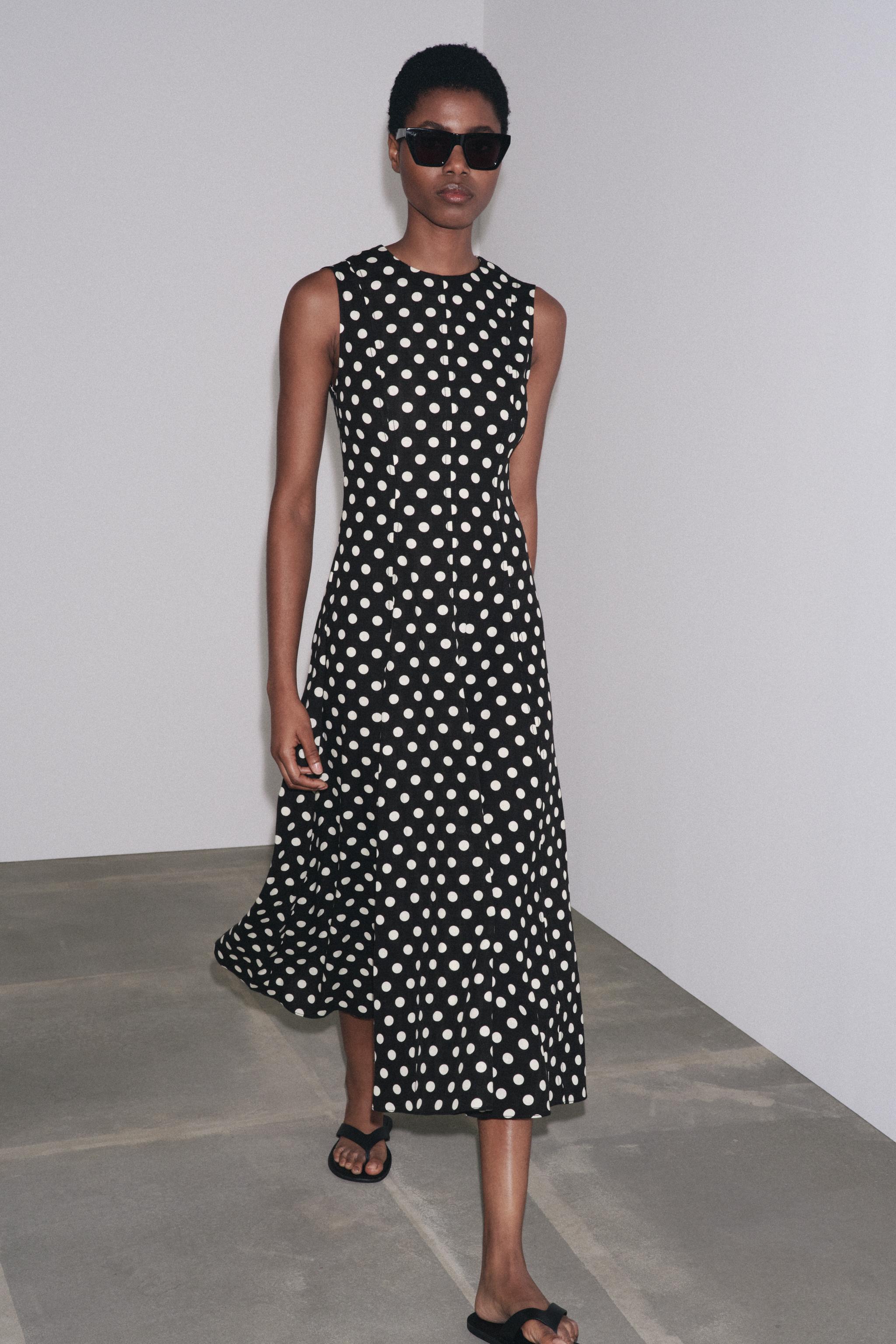 ZW COLLECTION POLKA DOT MIDI DRESS
