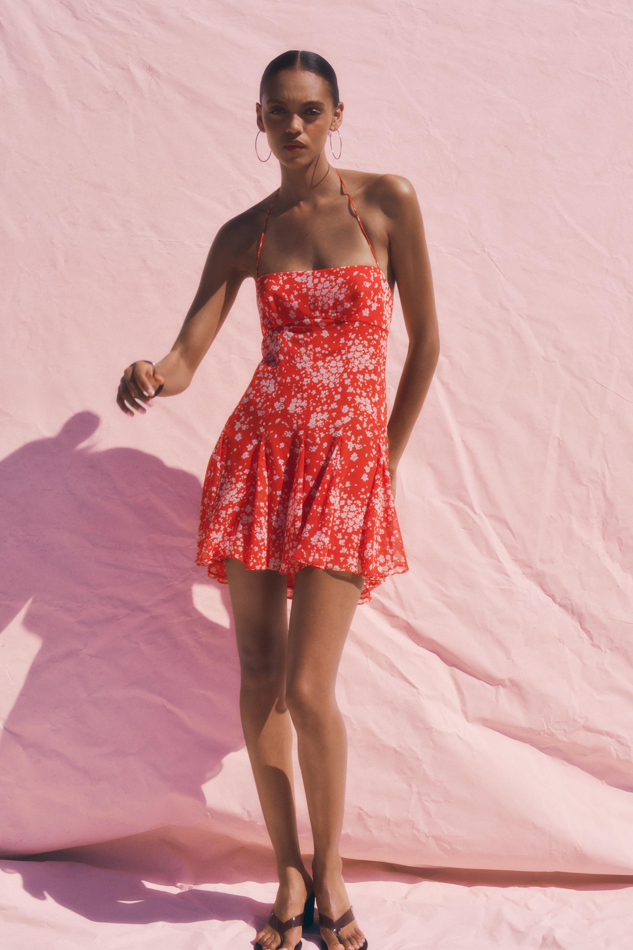 GODET PRINT DRESS