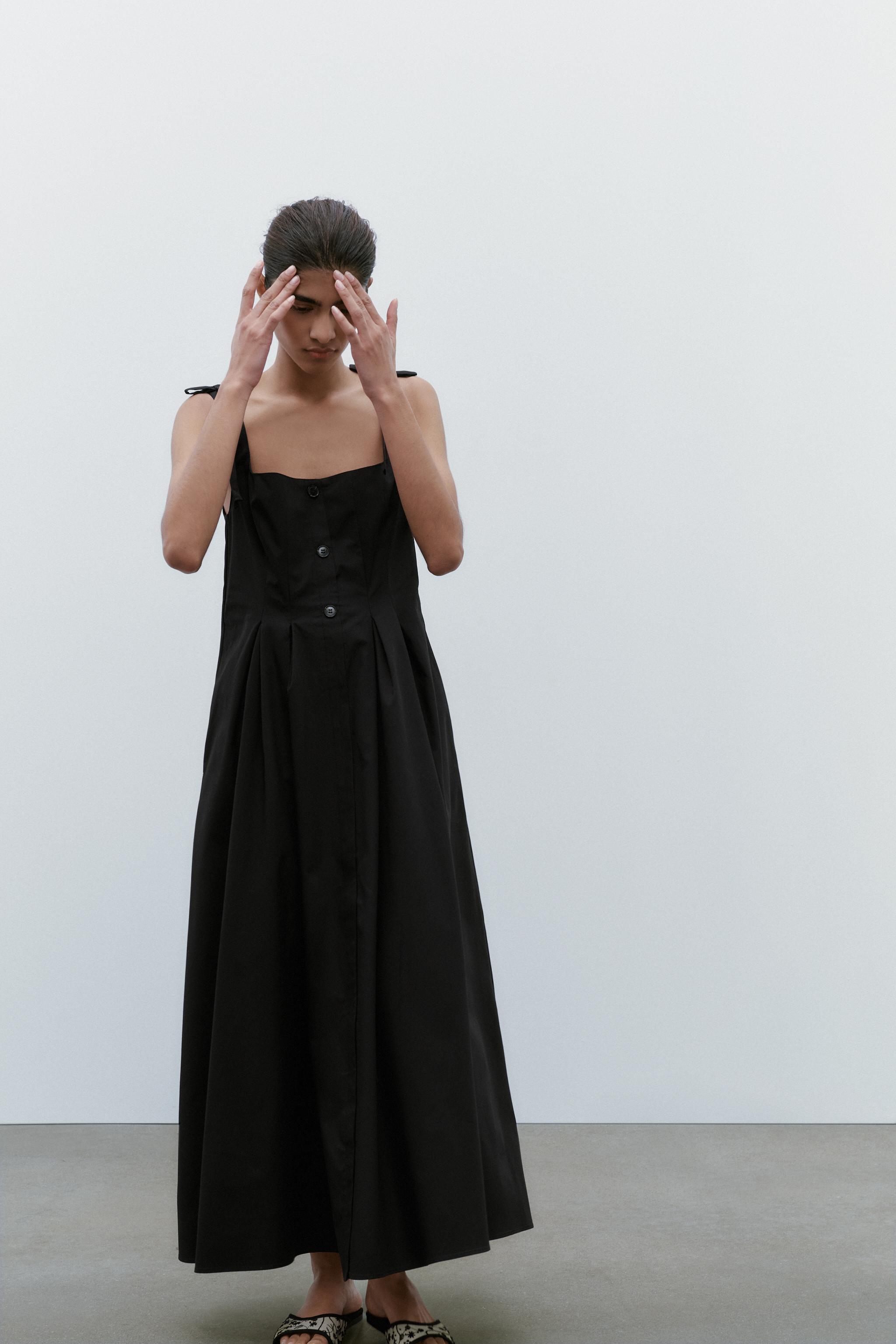 MIDI DRESS WITH TIES