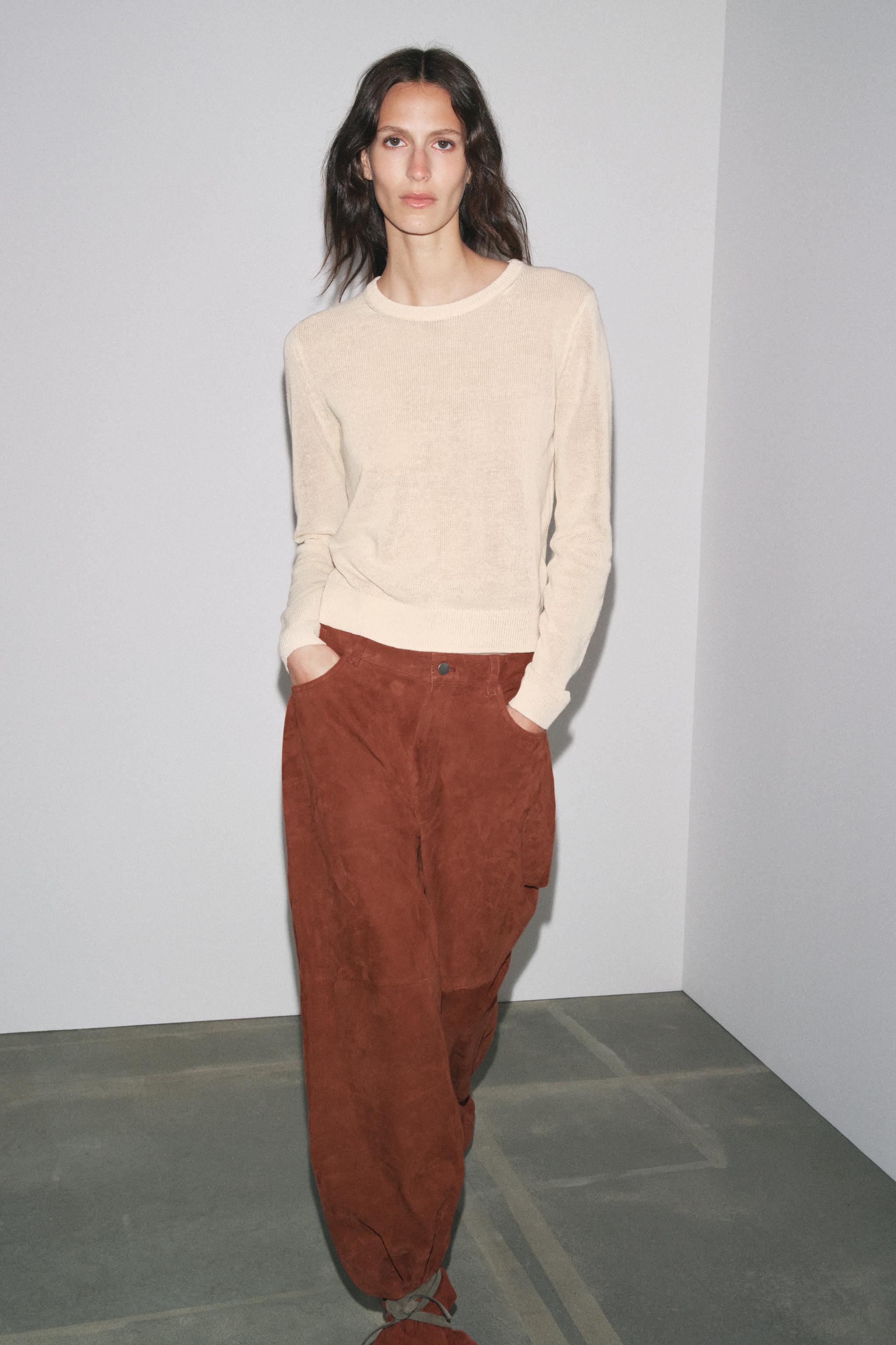 RUSTIC LINEN BLEND KNIT SWEATER