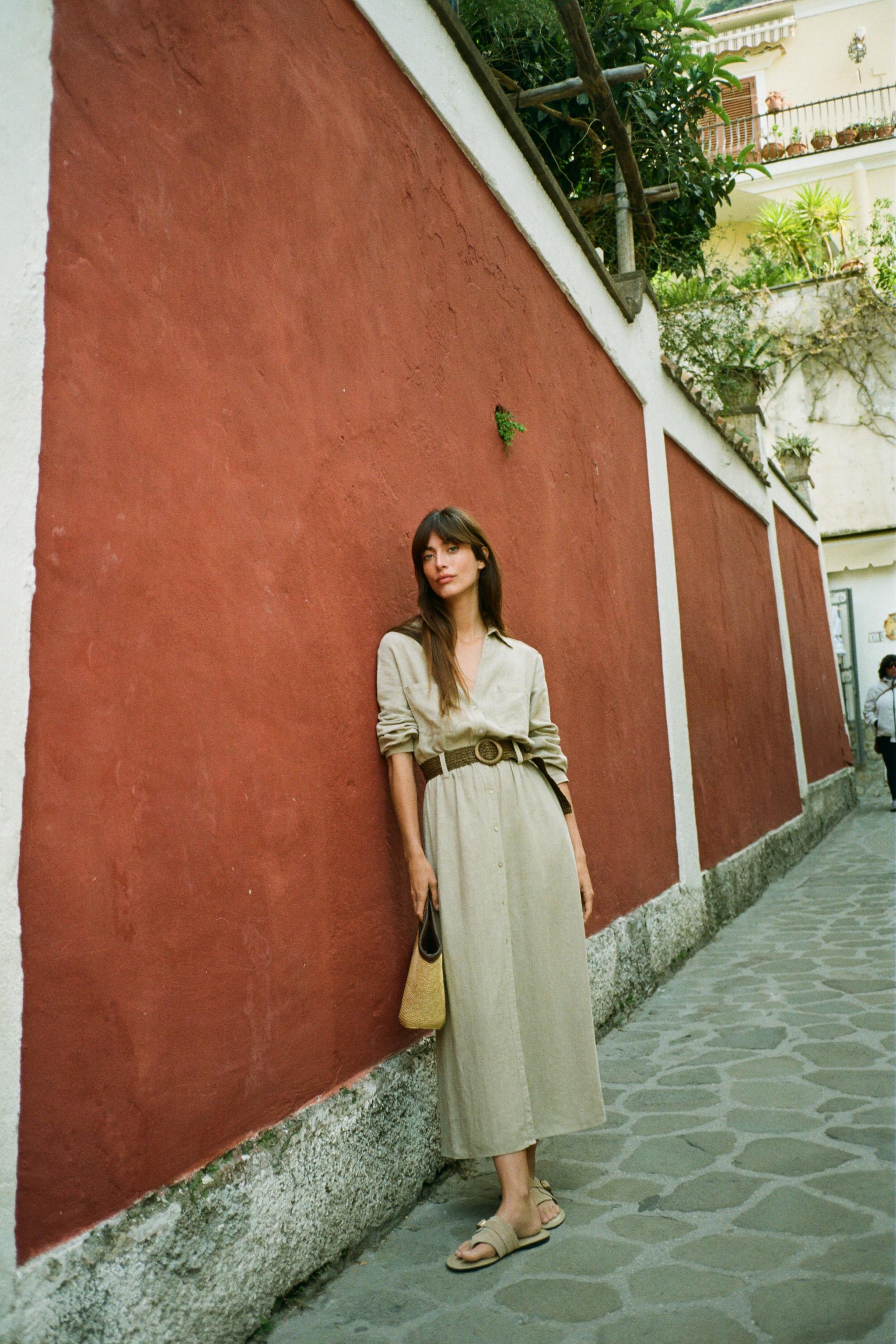 MIDI DRESS WITH BELT