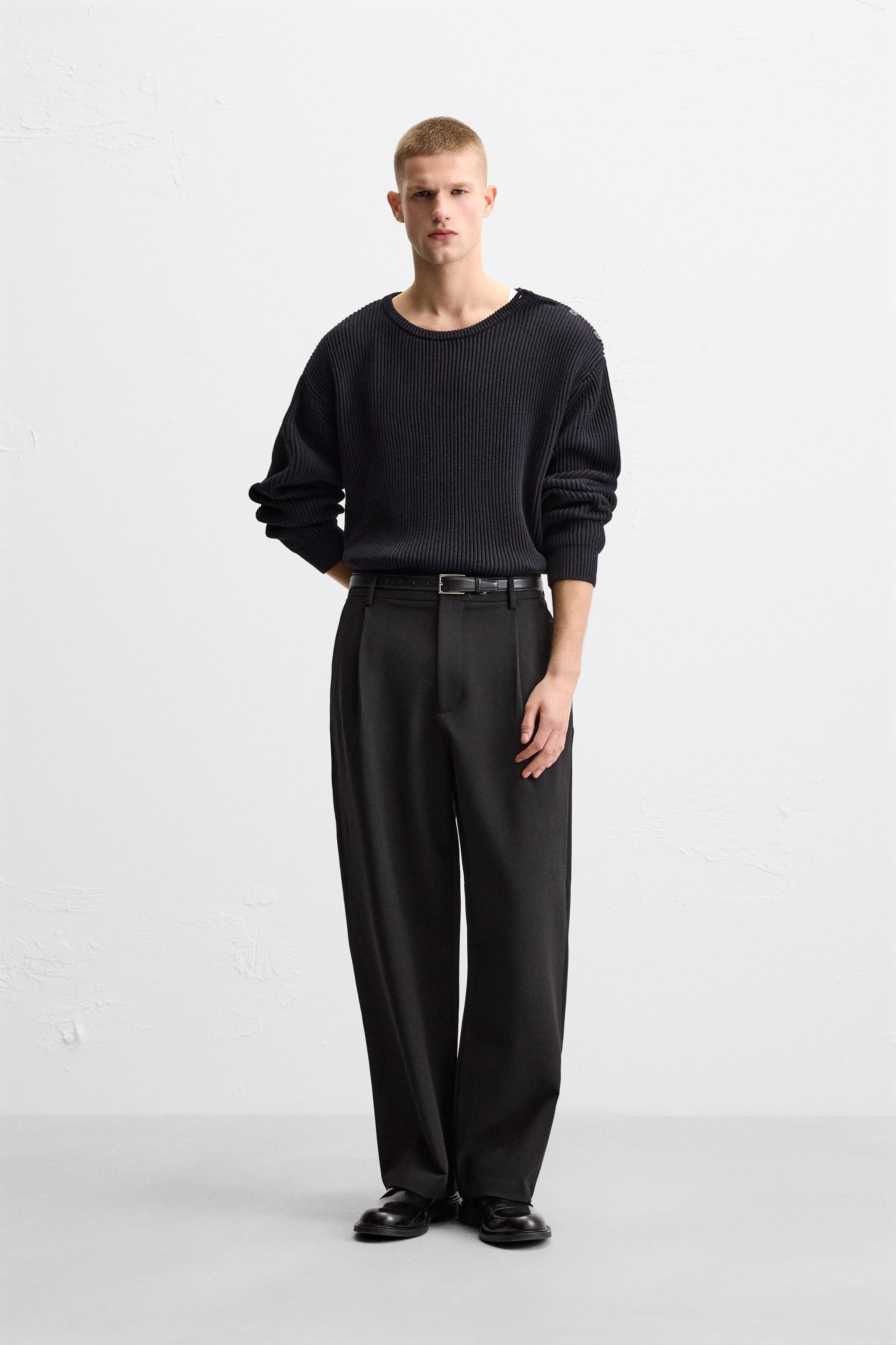 TEXTURED SWEATER WITH BUTTONS