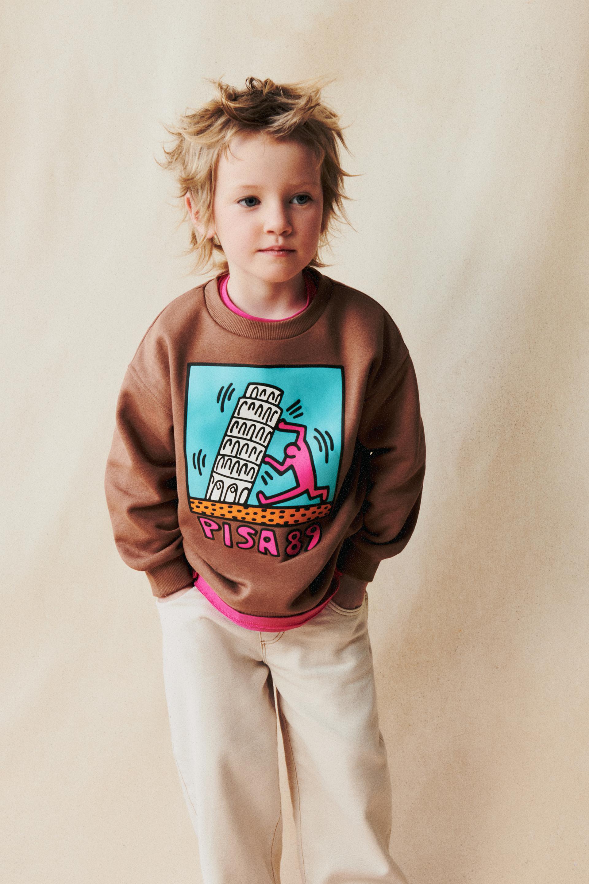 Felpe keith haring zara on sale