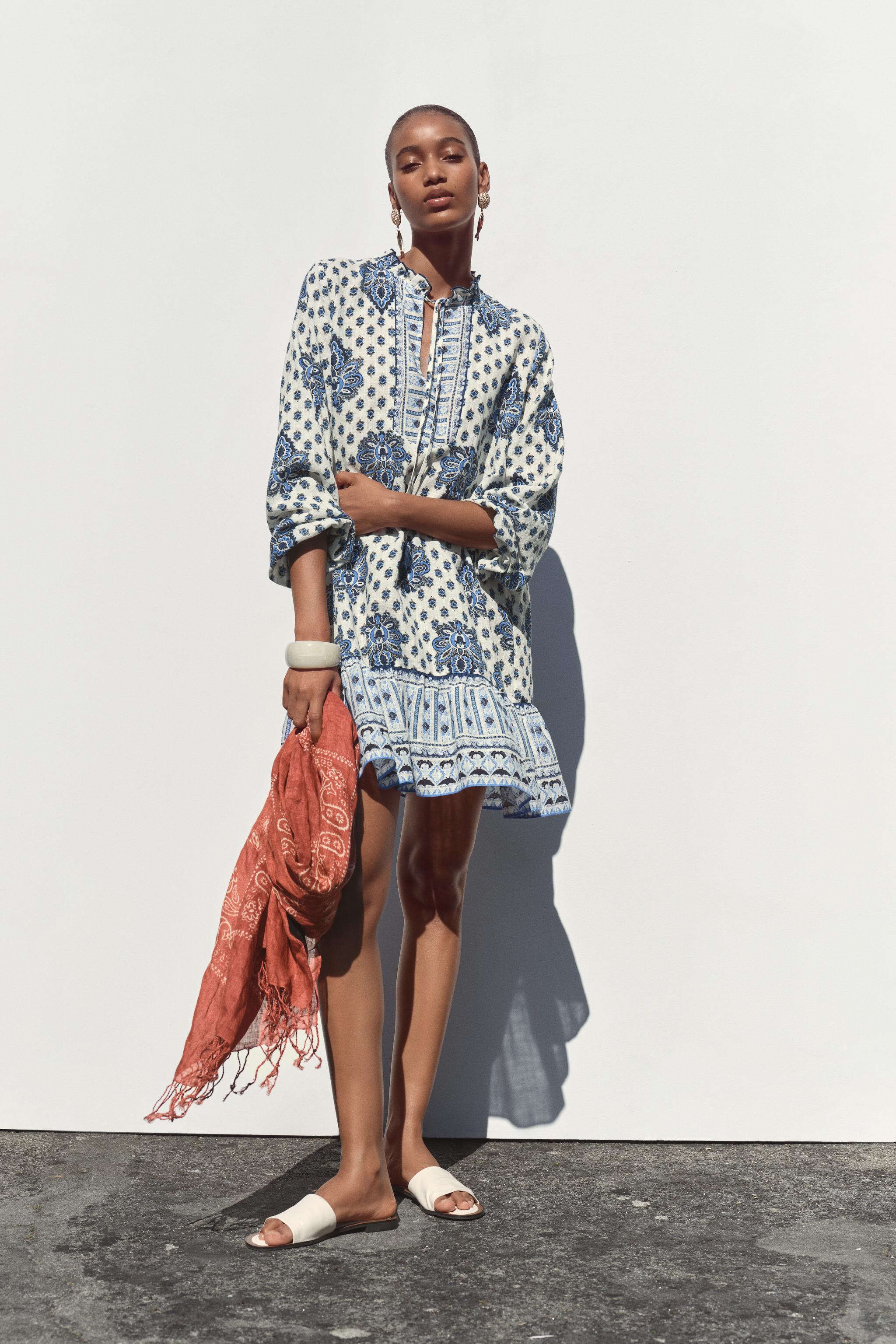 PRINTED MINI DRESS