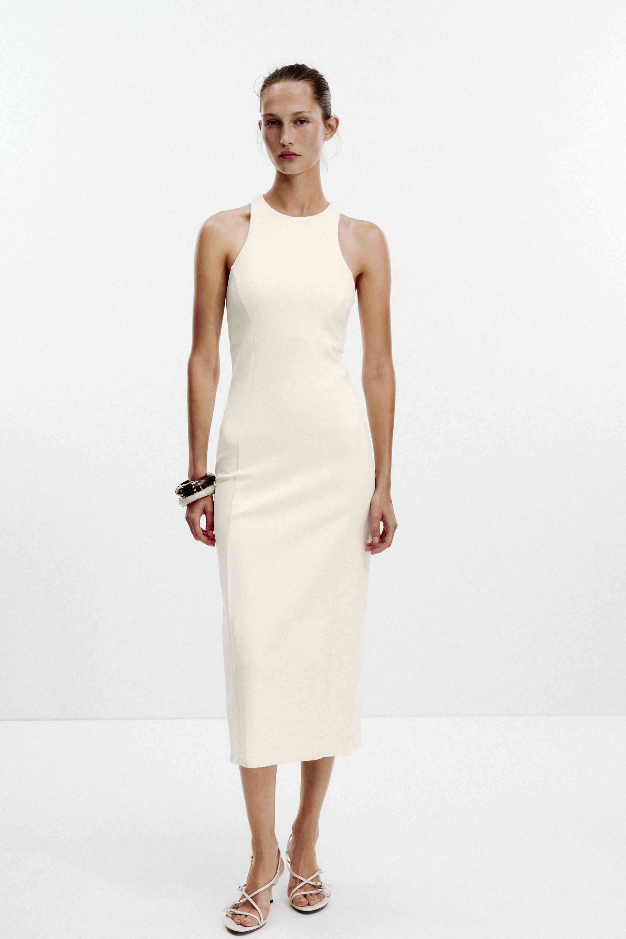 INTERLOCK HALTERNECK DRESS
