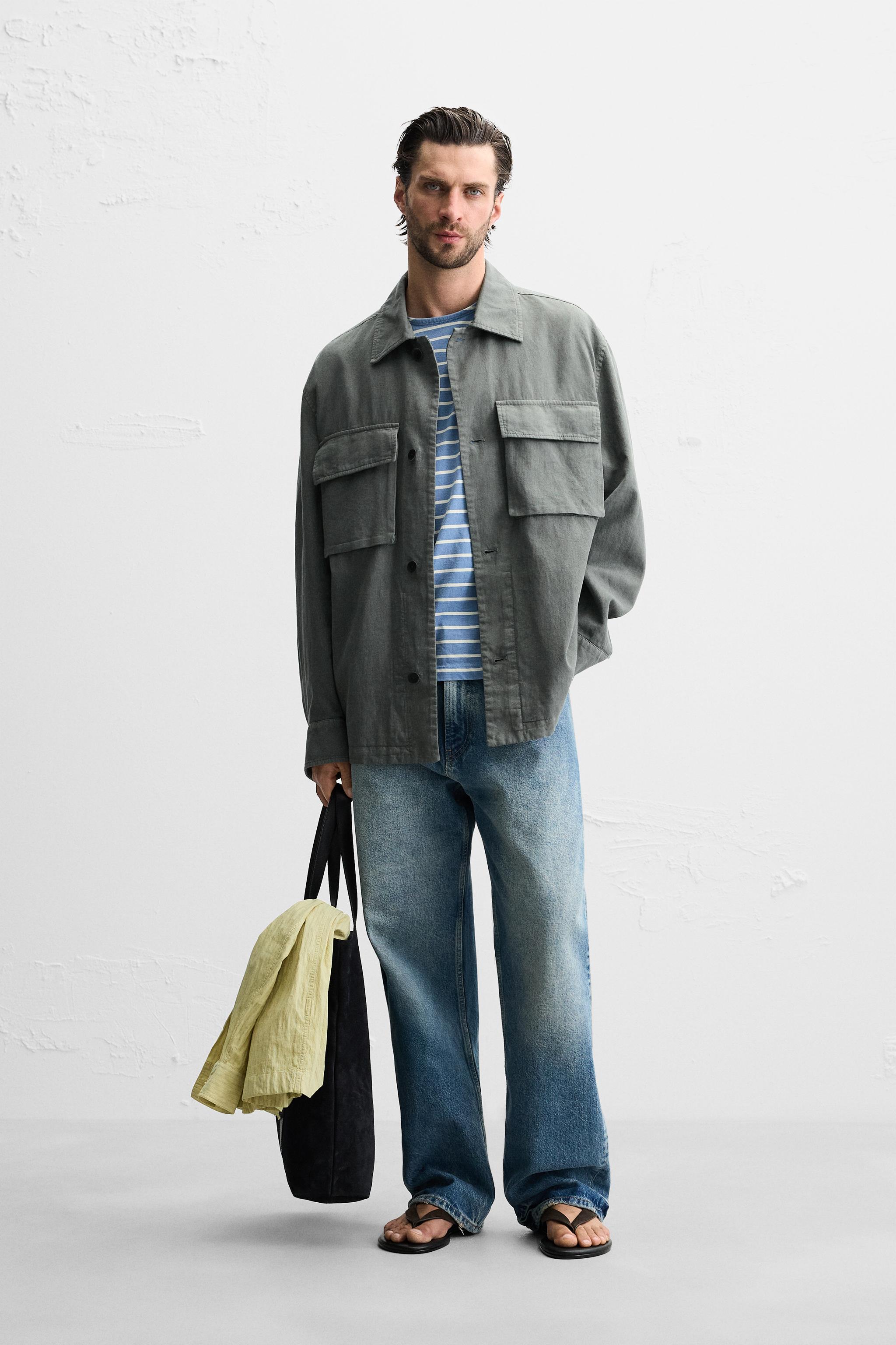 LINEN-COTTON POCKET JACKET