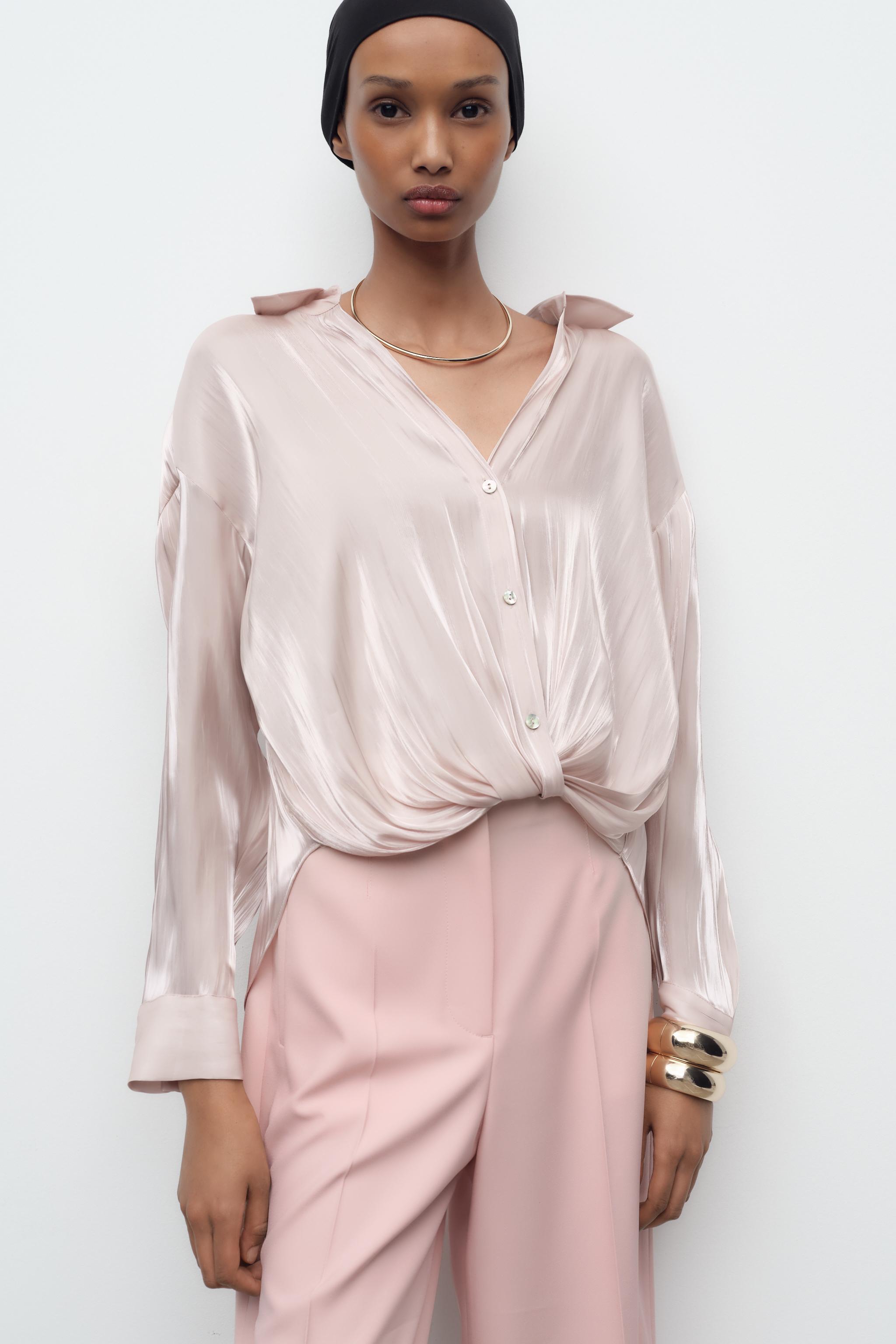 TWISTED SATIN TOP