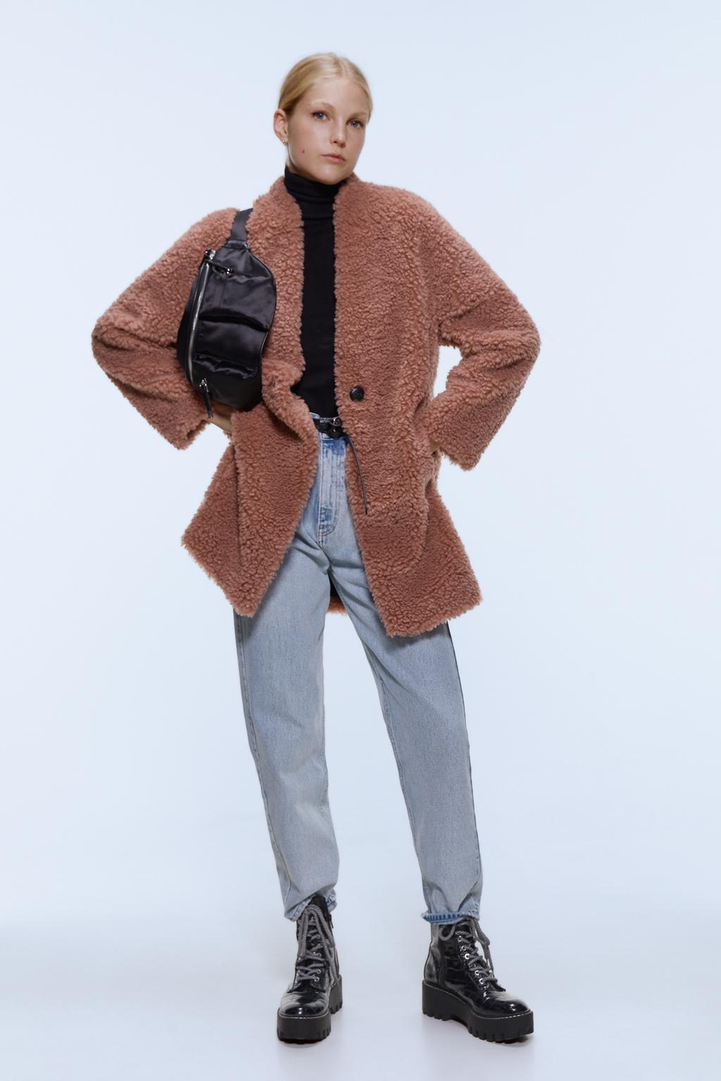Faux shearling coat
