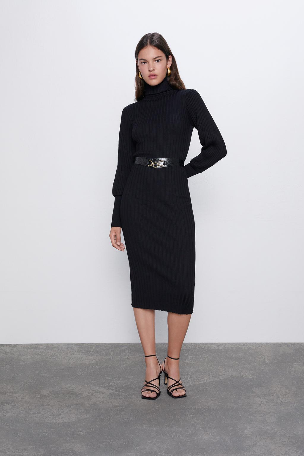 Ribbed midi dress